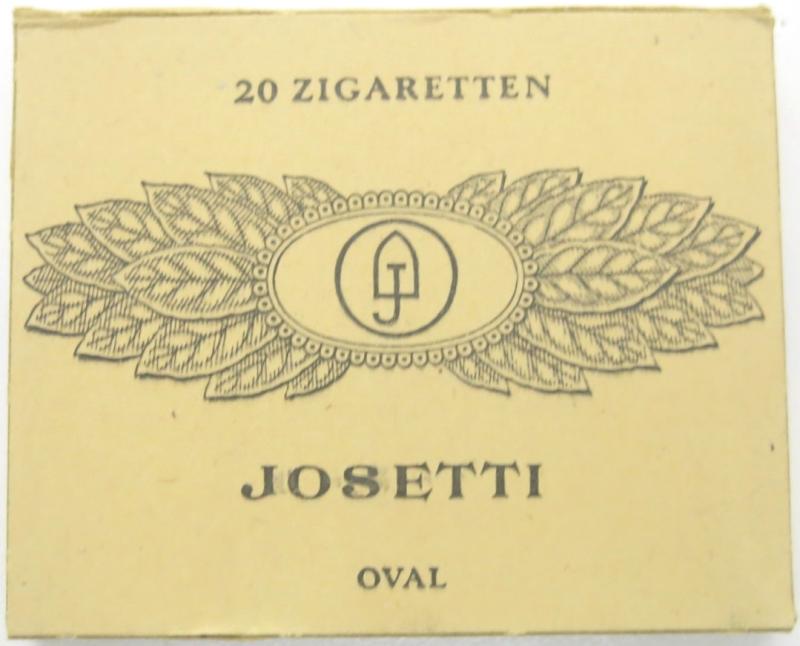 German Wehrmacht JOSETTI 20 Zigaretten Unopened Box, Rare.