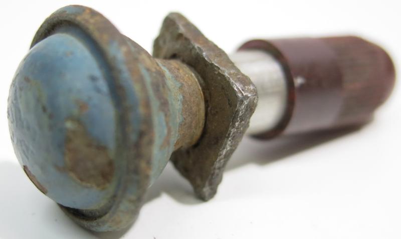 German Wehrmacht BZE39 Brennzünder Für Eihandgranate 39 Fuze For Egg Grenade evy 1943 Marked And Dated, Complete And Inert.