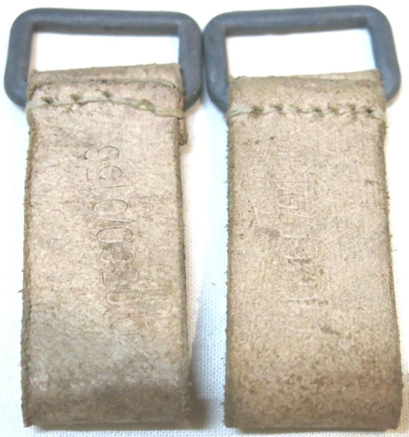 German Wehrmacht Belt Steel Loops Matching Set Late War RBNr Marked.