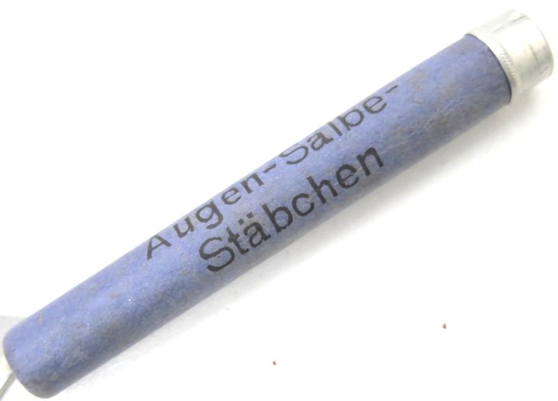 German Wehrmacht Augen-Salbe-Stäbchen Cardboard Tube Complete With Glass Sticks.