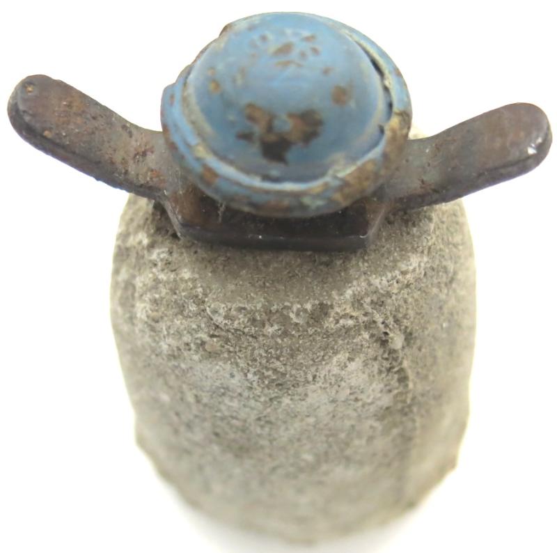 German Wehrmacht Last Ditch Concrete Betton M39 Egg, Complete With BZE39 Fuze evy 43, Inert.