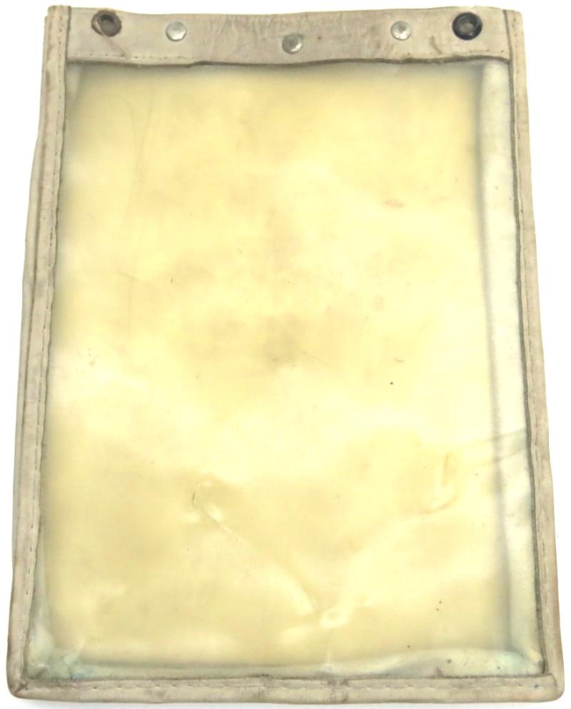German Wehrmacht Transparent Maps Sleeve For The Meldekartentasche M35 Map Cases, Hugo Winkler 1938 Maker Marked And Dated.