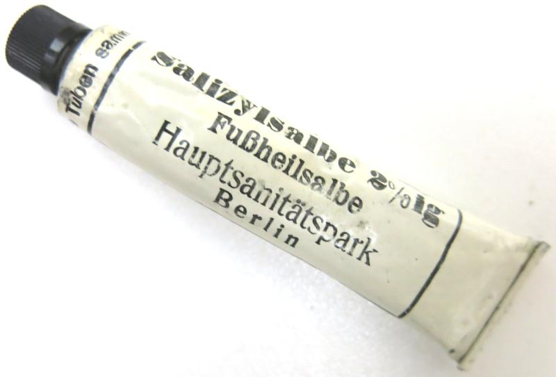 German Wehrmacht Salizylsalbe 2% ig Fussheilsalbe Hauptsanitätspark Berlin.