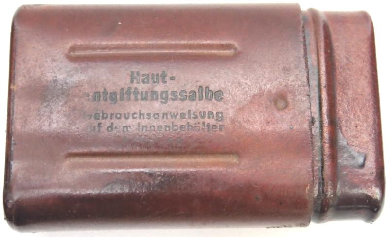 German Wehrmacht Hautentgiftungssalbe 41 Decontamination Kit Unused 1943, Minty.