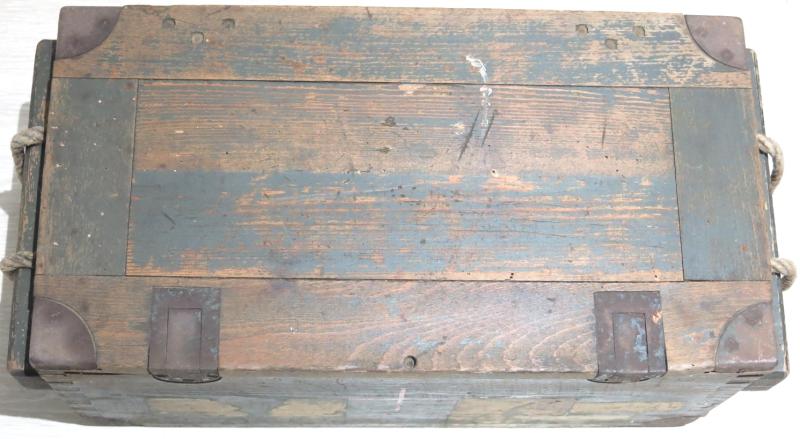 German Luftwaffe 500 13 mm MG131 Pzgr. Patr. L´spur Transport Wood Box 1941-42, Rare Box.