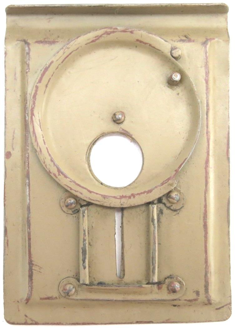 German Wehrmacht Karbid Lamp Einheitslaterne Stahl In Sand Colour Front Cover Spare Part.