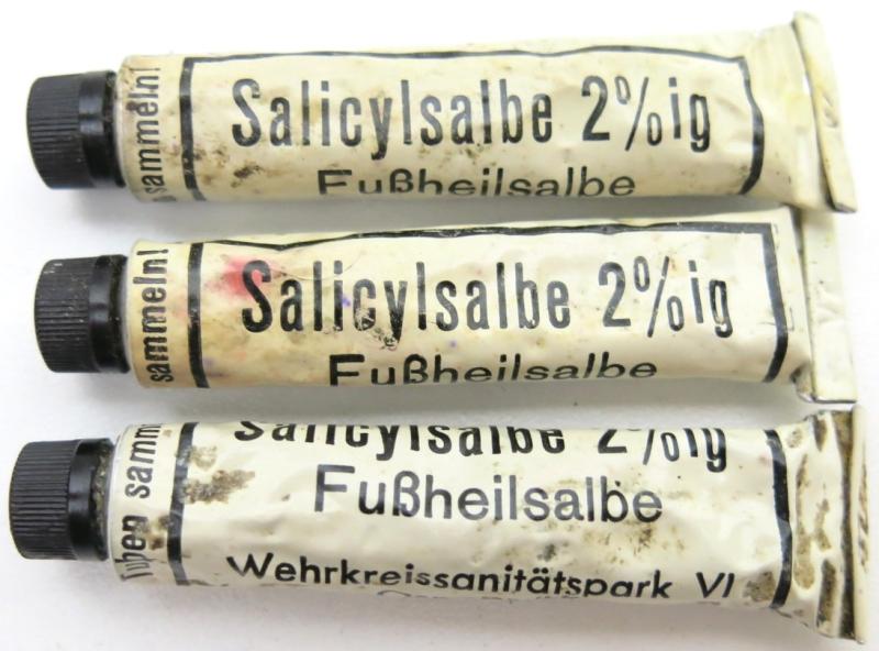 German Wehrmacht Salicylsalbe 2% ig Fussheilsalbe Wehrkreissanitätspark VI Osnabrück.