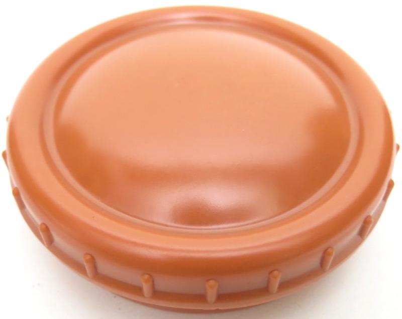 German Wehrmacht Fettbuchse Orange Bakelite First Model Top Raised Dome Variation Fat Container MINT.