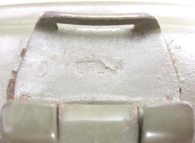 German Wehrmacht Kochgeschirr M42 Red Enamel Inside Steel Mess Kit CFL 44 Matching.