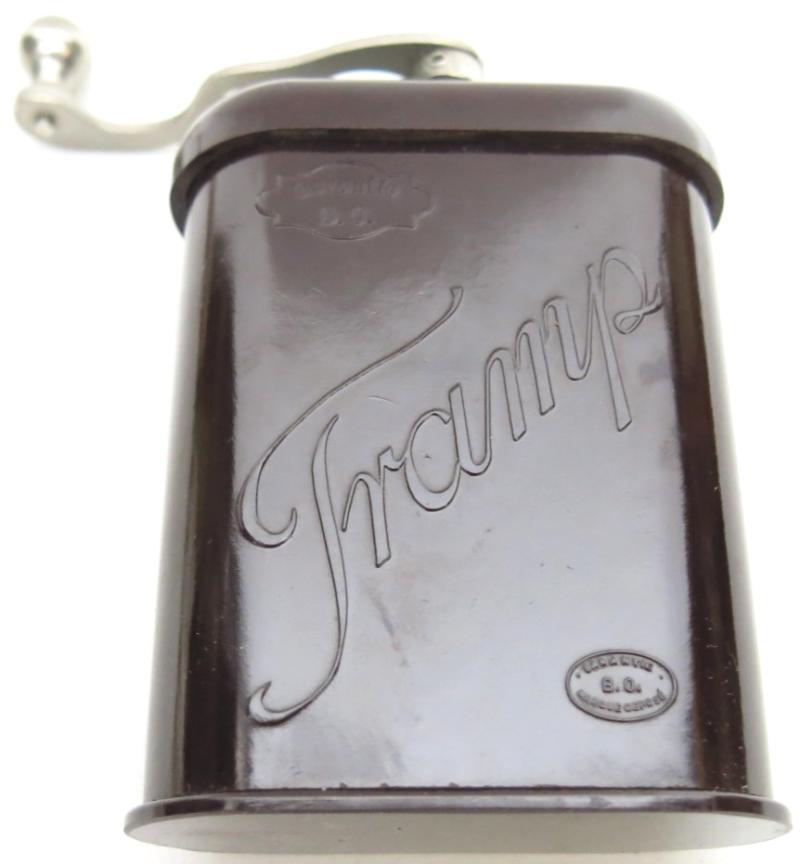 German Wehrmacht Reddish Bakelite Coffee Grinder Mint Condition Double BO Garantie Stamp.