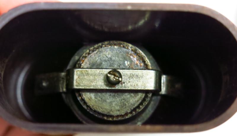 German Wehrmacht Brown Chocolate Bakelite Coffee Grinder Mint Condition Single BO Garantie Stamp.