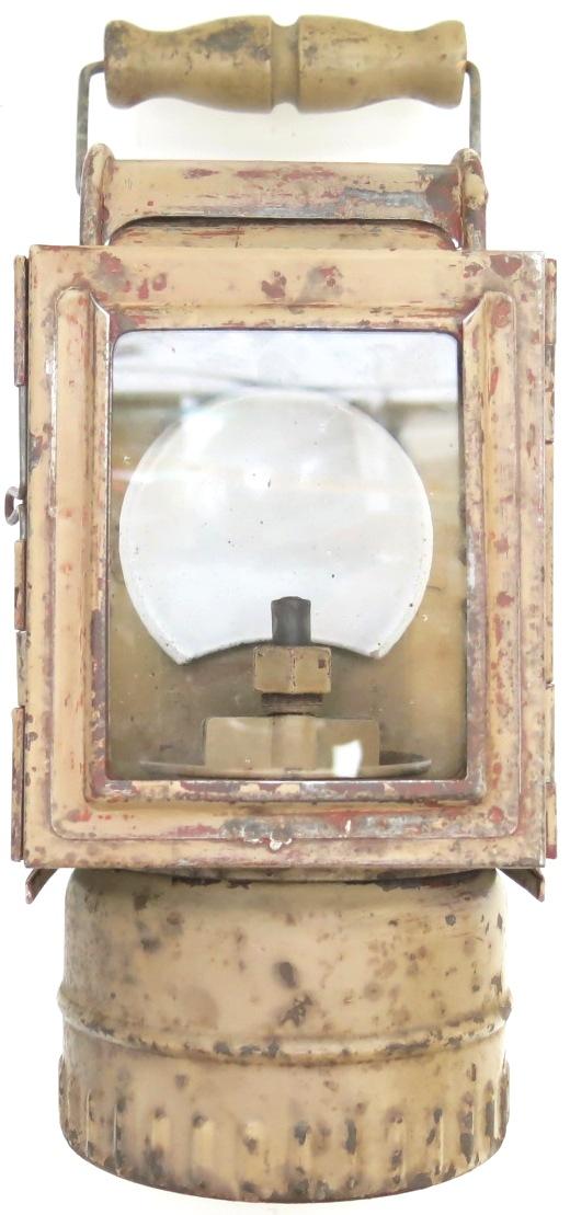 German Wehrmacht Karbid Lamp Einheitslaterne Stahl In Sand Colour ago.