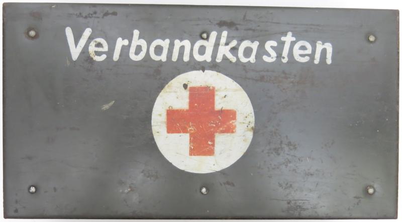 German Wehrmacht Verbandkasten Full With Different Dressings, As Found.