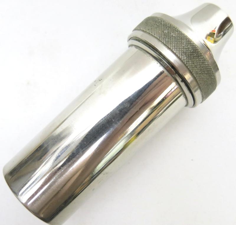 German Wehrmacht Medical Complete 2 cc Glass Spritze Mit Spiritusbehälter, Syringe In Original Transport Steel Tube With Needles As Contained In The Sanitätstasche Für Sanitätsoffiziere Leather Bag, Minty.