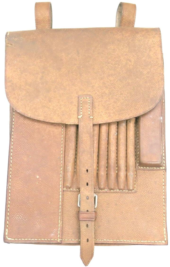 German Luftwaffe Light Brown Meldekartentasche M35 Map Case THIELE A-G. DRESDEN 1939 And LBA (S) Marked.