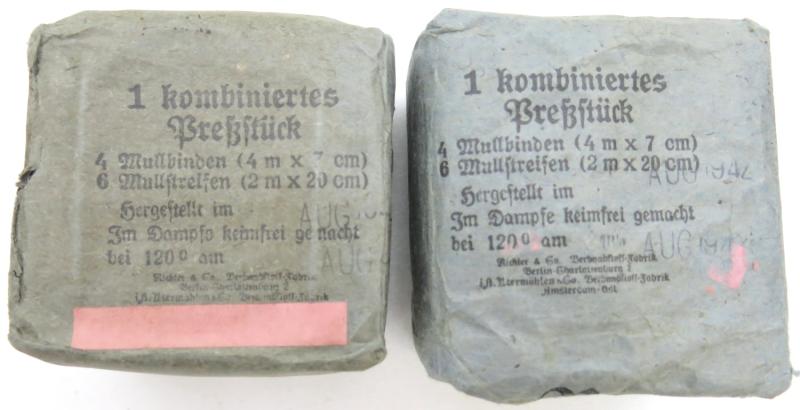 German Wehrmacht Medical Matching Set Of Kombiniertes Presstück Richter & Co. Made In Amsterdam August 1942, Perfect For Verbandkasten.