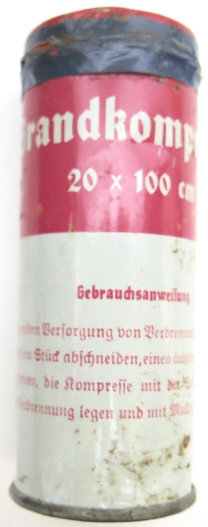 German Wehrmacht Medical Brandkompresse Wehrkreissanitätspark VI, (Münster, Osnabrück), Jun. 1944, Sealed.