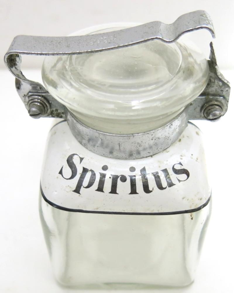 German Wehrmacht Spiritus Glass Bottle Big One For Veterinar, Hard To Find.