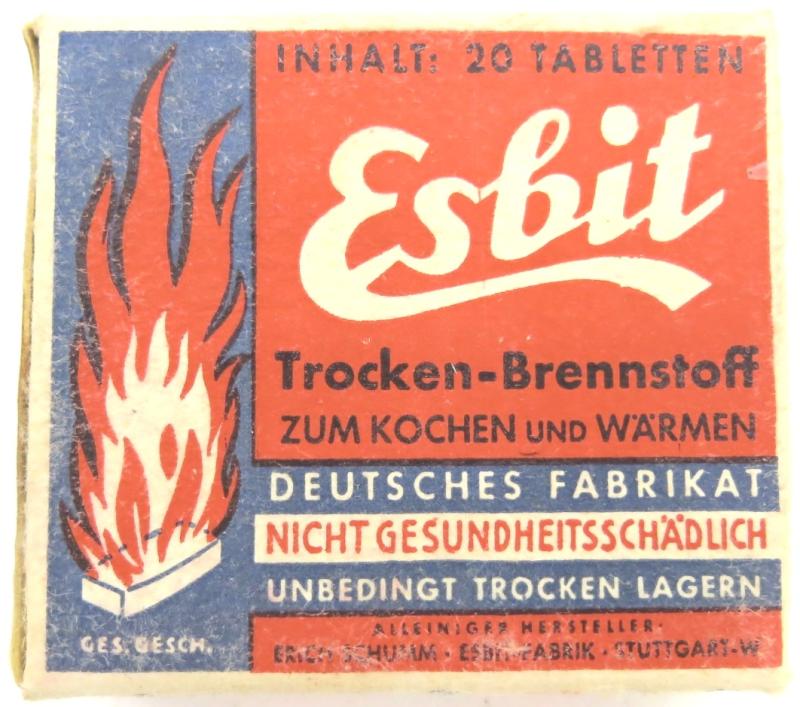 German Wehrmacht Esbit Kocher Mod. 9 Fuel Tablets Box Variation 9.
