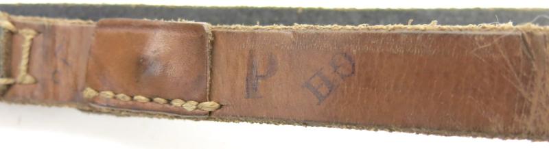 German Wehrmacht Fast Release Utility Strap 54 x 1,8 cms 17 Holes CARL HEPTING & Co. STGT. FEUERBACH 1941, Nearly Mint.