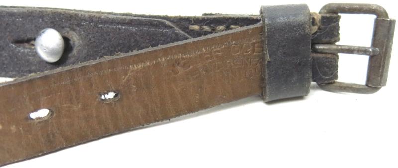 German Wehrmacht Fast Release Utility Strap 57 x 1,8 cms 17 Holes JOSEF GOERTZ LEDERWARENFABRIK LINNICH 1940 Nearly Mint.