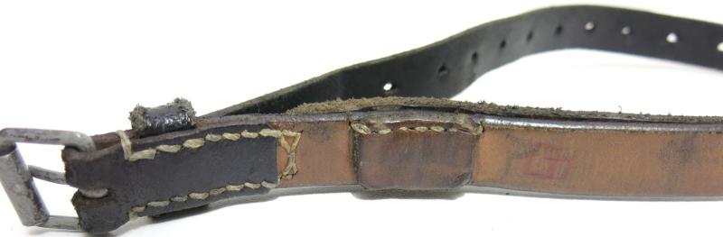 German Wehrmacht Fast Release Utility Strap 57 x 1,8 cms 17 Holes TIWO HEIDELBERG 1942 Nearly Mint.