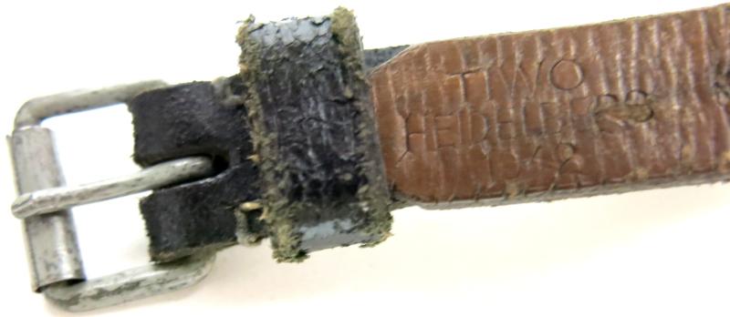 German Wehrmacht Fast Release Utility Strap 57 x 1,8 cms 17 Holes TIWO HEIDELBERG 1942 Nearly Mint.