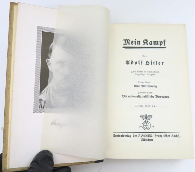 Mein Kampf Book Hochzeitsausgabe Wedding Edition 1938 With City Or Region Gold Shield On The Cover, Unused.