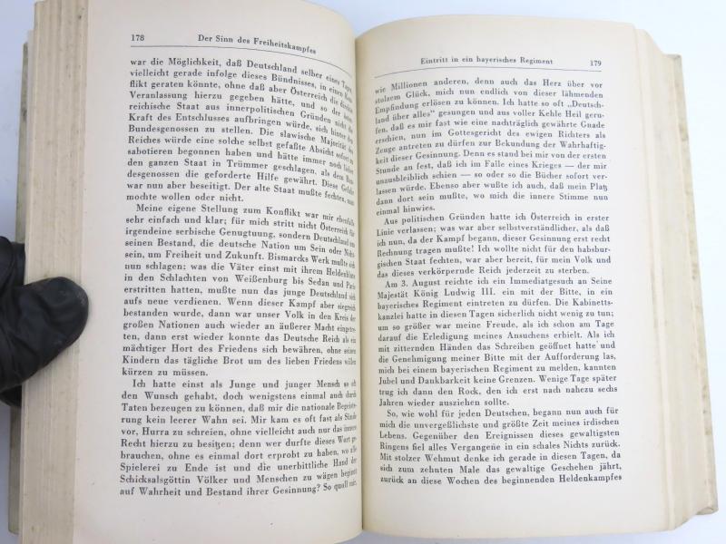 Mein Kampf Book Hochzeitsausgabe Kriegsausgabe Wedding War Edition 1944 Dated, VERY HARD TO FIND.