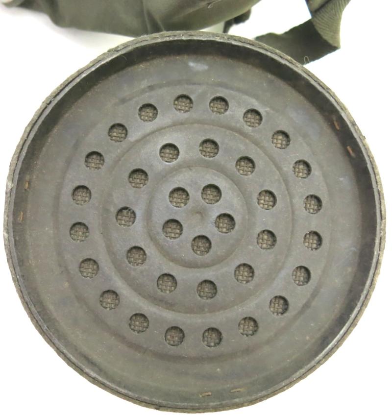 German Luftschutz Volksgasmaske VM44 Size 2, (Medium), 1945 Dated With Total Last Ditch Cardboard Made Filter.