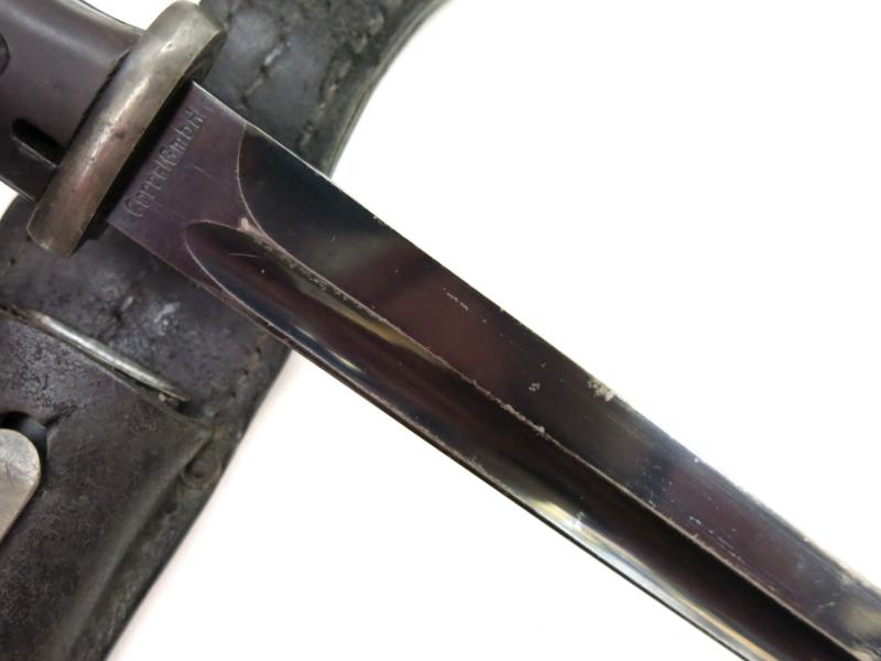 German Wehrmacht K98 Seitengewehr 84/98 Bayonet Matching Coppel G.m.b.H 7740 i 1940 Complete With Original Frog.