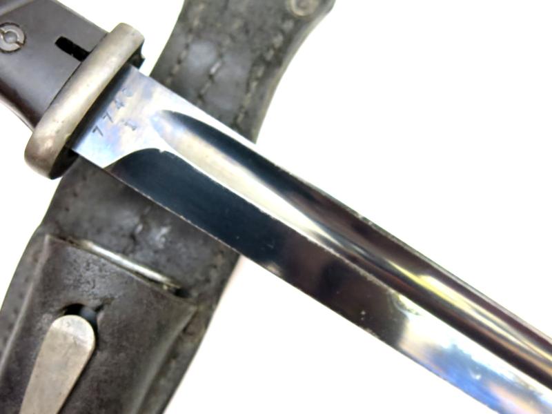 German Wehrmacht K98 Seitengewehr 84/98 Bayonet Matching Coppel G.m.b.H 7740 i 1940 Complete With Original Frog.