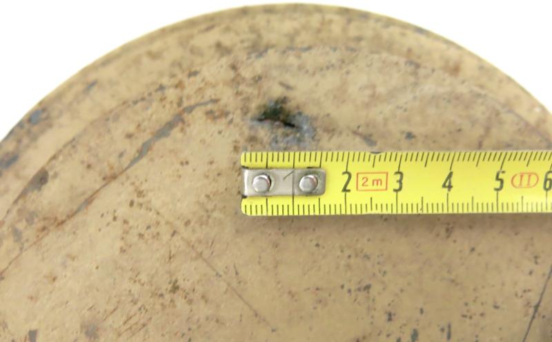 German Wehrmacht T. Mi. Pilz 43 Tellermine Pilz 43 Pressure Plate With Original Sand Colour, Barn Find, Inert.