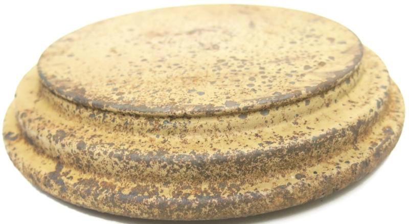 German Wehrmacht T. Mi. Pilz 43 Tellermine Pilz 43 Pressure Plate With Original Sand Colour, Barn Find, Inert.