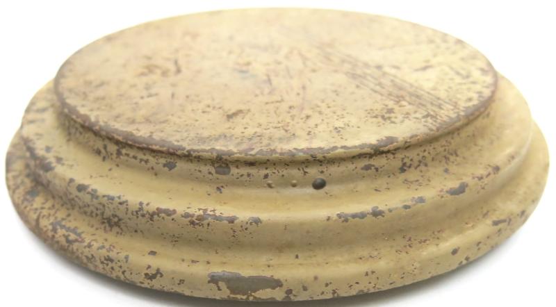 German Wehrmacht T. Mi. Pilz 43 Tellermine Pilz 43 Pressure Plate With Original Sand Colour, Barn Find, Inert.