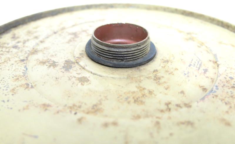 German Wehrmacht T. Mi. Pilz 43 Tellermine Pilz 43 Pressure Plate With Original Sand Colour, Barn Find, Inert.