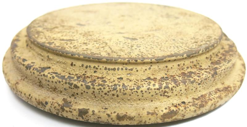 German Wehrmacht T. Mi. Pilz 43 Tellermine Pilz 43 Pressure Plate With Original Sand Colour, Barn Find, Inert.