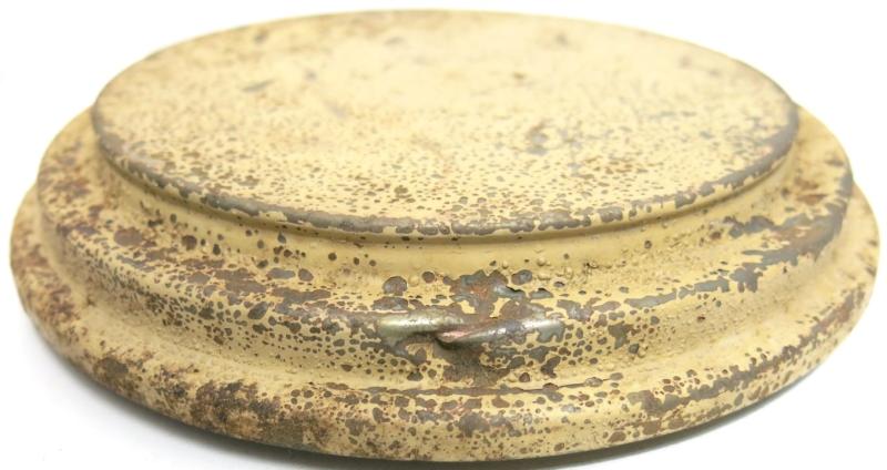 German Wehrmacht T. Mi. Pilz 43 Tellermine Pilz 43 Pressure Plate With Original Sand Colour, Barn Find, Inert.