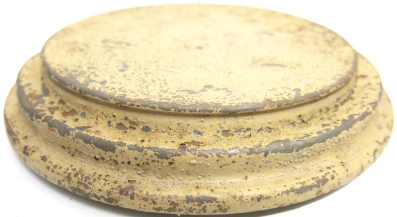 German Wehrmacht T. Mi. Pilz 43 Tellermine Pilz 43 Pressure Plate With Original Sand Colour, Barn Find, Inert.