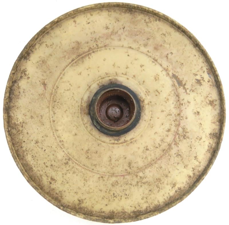 German Wehrmacht T. Mi. Pilz 43 Tellermine Pilz 43 Pressure Plate With Original Sand Colour, Barn Find, Inert.