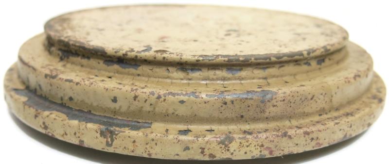 German Wehrmacht T. Mi. Pilz 43 Tellermine Pilz 43 Pressure Plate With Original Sand Colour, Barn Find, Inert.