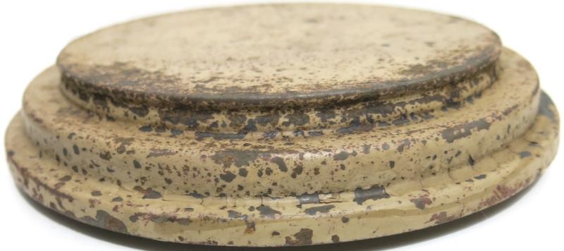 German Wehrmacht T. Mi. Pilz 43 Tellermine Pilz 43 Pressure Plate With Original Sand Colour, Barn Find, Inert.