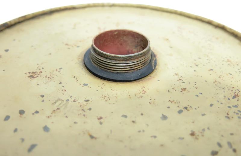 German Wehrmacht T. Mi. Pilz 43 Tellermine Pilz 43 Pressure Plate With Original Sand Colour, Barn Find, Inert.