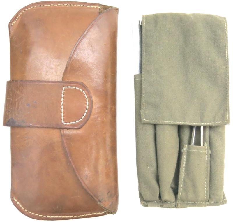 German Wehrmacht Sanitäter Kleines Feldbesteck Medical Tools Small Pouch BOTT & WALLA MÜNCHEN, Rare Maker, Complete Set.