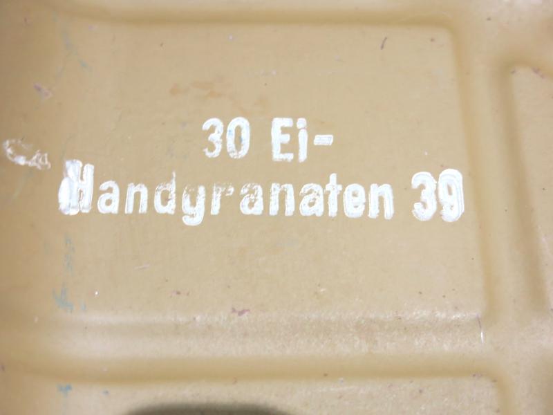 German Wehrmacht 30 Eihandgranaten 39 Egg Grenades M39 für Tropen Box Case bpo 1941, Super-Duper-Mega-Hiper-Turbo Hard To Find Real DAK, (Deutsches Arfika Korps).