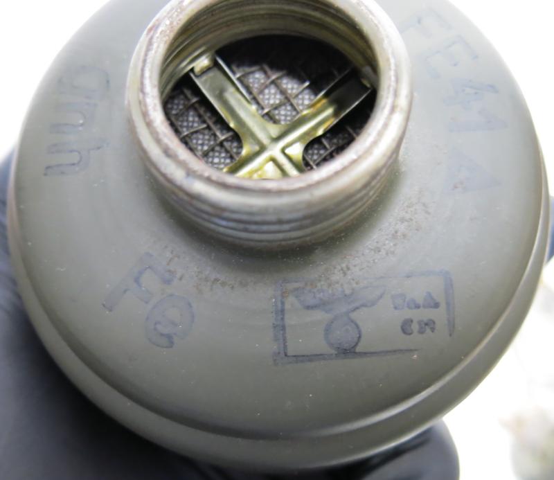 German Wehrmacht Gas Mask GM38 With Matching Filter 1942/43.