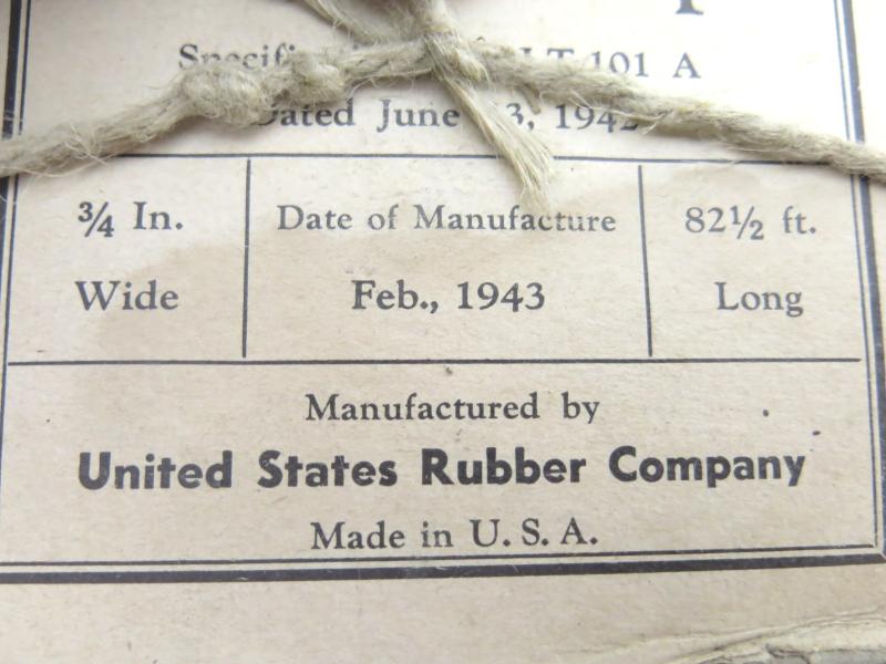 USA WWII One Roll Friction Tape Feb., 1943 In Box.