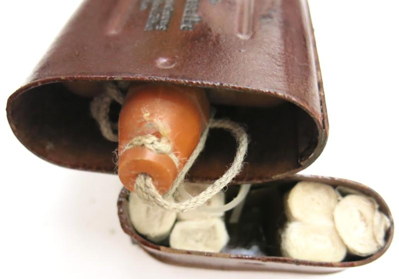 German Wehrmacht Hautentgiftungssalbe 41 Decontamination Kit Unused, Bottle eje 1943, Minty.