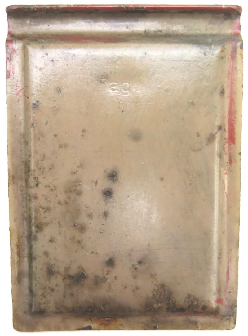 German Wehrmacht Karbid Lamp Einheitslaterne Stahl In Sand Colour Side Cover Spare Part ago Marked.