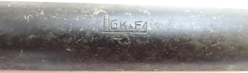German Wehrmacht Big Steel Peg Or Stake For Big Tents Or Camouflage Nettings, GK & F 43, Rare.